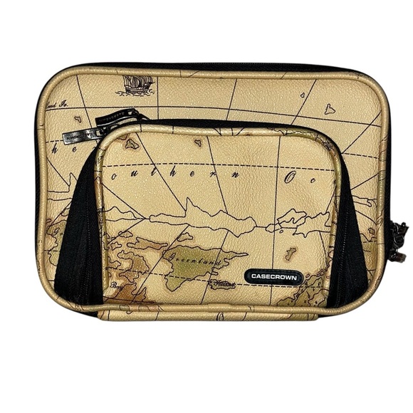 Casecrown map globe iPad tablet case cover pouch bag holder like new - Picture 1 of 4